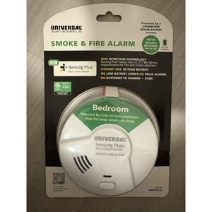 Universal Sensing Plus Multi Criteria Detection Smoke Fire Alarm Bedroom bat 10y